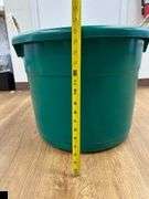 Large Heavy Duty Round Plastic Bin with Two Nylon Rope Handles
