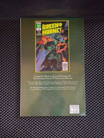 Now Comics, Limited Collector’s Second Printing of the Premiere Issue of The Green Hornet, Double-Sized Issue, 1989