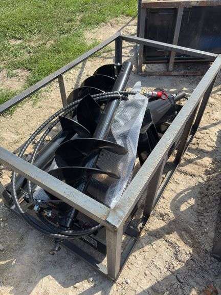 Mower King Black Frame Skid Steer Auger image