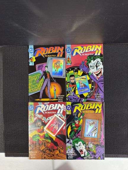 DC Comics, Robin II: The Joker’s Wild!, Parts 1-4 of 4, Complete Four-Issue Hologram Set, 1991. ￼Includes Pricing for US, Canada, and UK.