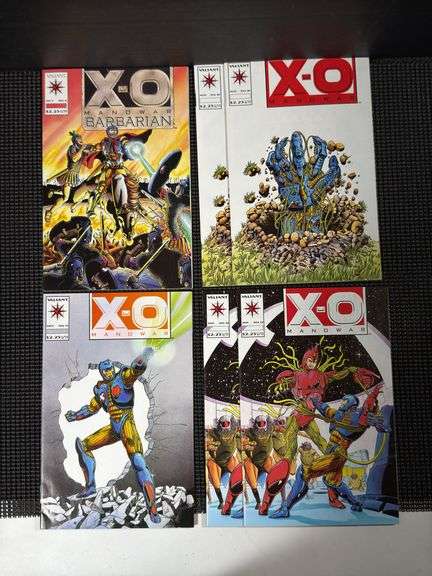 Valiant Comics, X-O Manowar, #9, 10, 11, 12 (includes two copies of #10 and  #12), 1992-1993