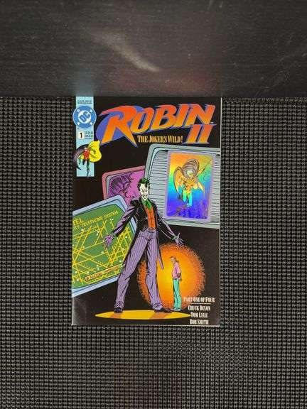 DC Comics, Robin II: The Joker’s Wild!, Parts 1-4 of 4, Complete Four-Issue Hologram Set, 1991. ￼Includes Pricing for US, Canada, and UK.