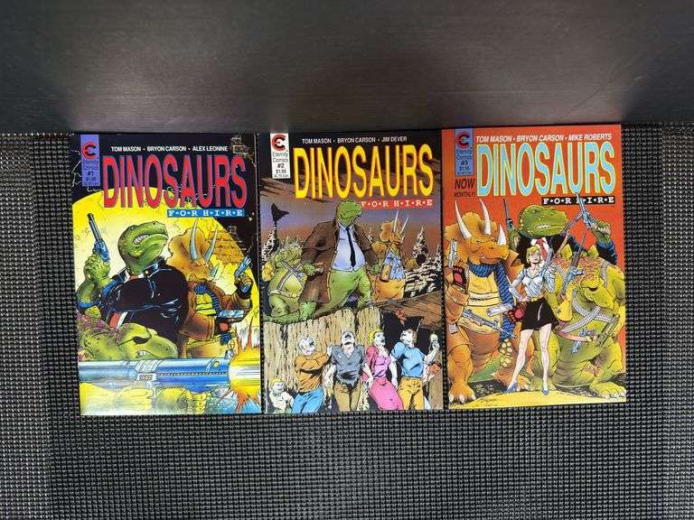 Eternity Comics, Dinosaurs For Hire, #1, 2, & 3, 1988