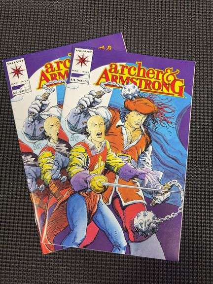 Two Valiant Comics Archer and Armstrong #8 March 1993 Sleeved and Boarded