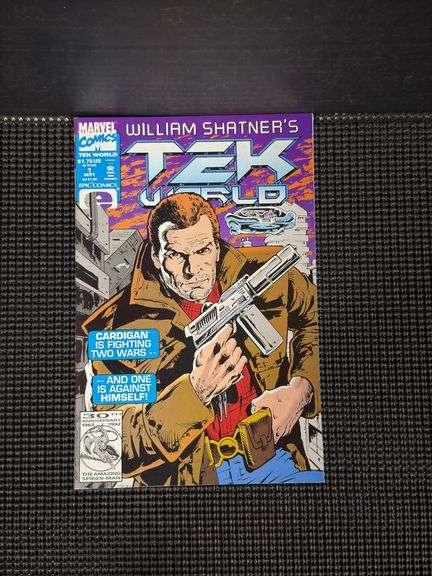 Marvel Comics, Epic Comics, William Shatner’s Tek World, #1, 2, 3, & 4, 1992. Includes pricing for US, Canada, and UK.
