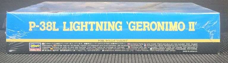Hasegawa 1/48 P-38L Lightning 'Geronimo II' Model Kit JT2:3600 Sealed