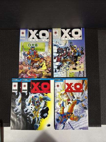 Valiant Comics, X-O Manowar, No. 2, 6, 7, & 8 (includes 2 copies of No. 7), 1992