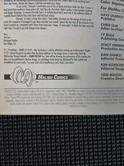Image Comics, Wild C.A.T.S Covert Action Team, #2, 1992, First Printing. Foil Cover.