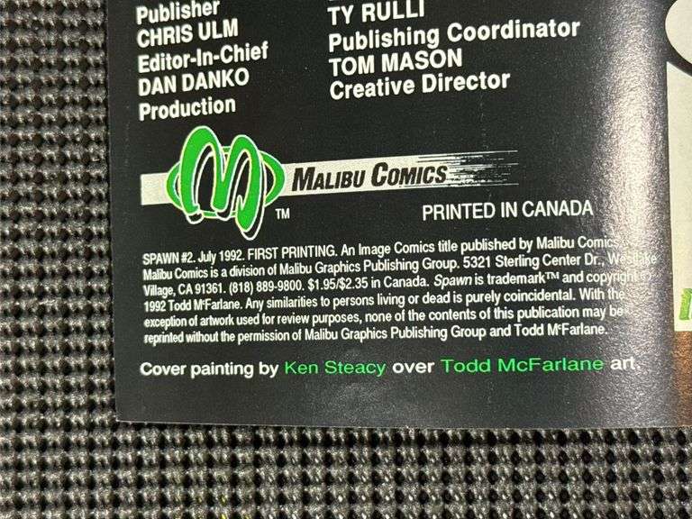 Image Comics, Spawn, #2, June 1992, First Printing