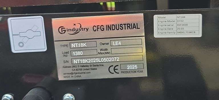 CFG Diesel NT18K Mini Excavator