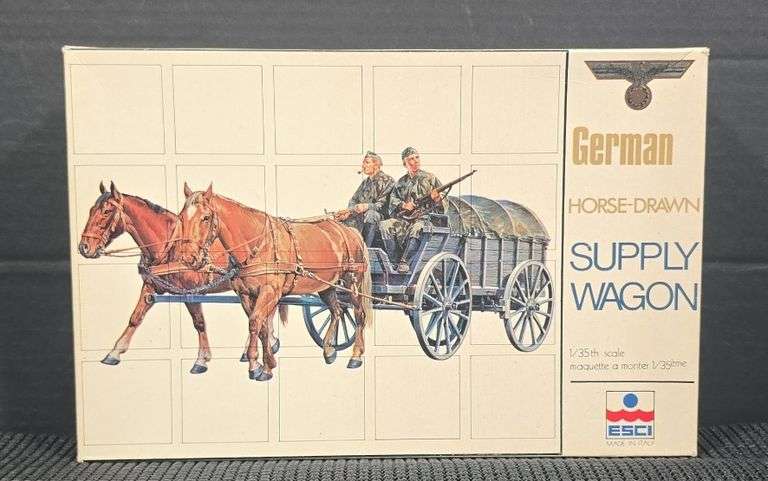 ESCI German Horse-Drawn Supply Wagon 1/35th Scale Model Kit #5010