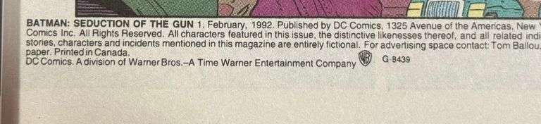 DC Comics, Batman: Seduction of the Gun, #1, 1993