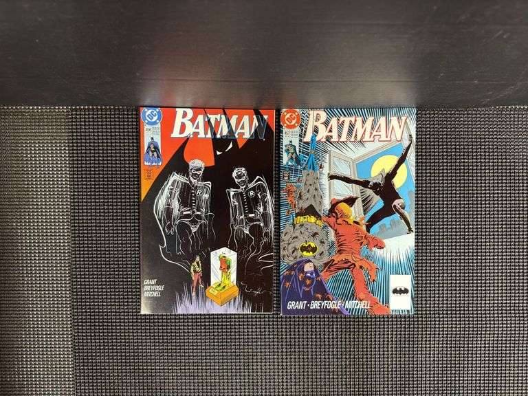DC Comics, Batman, No. 456 & 457, 1990, Includes pricing for US, Canada, and UK.
