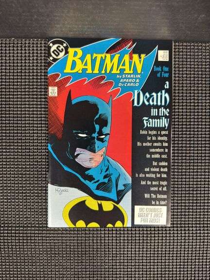 DC Comics, Batman: A Death in the Family. Books 1, 3, & 4 (of 4), No. 426, 428, & 429, 1988-1989. Includes US, Canada, and UK pricing. US Cover Prices of No. 428 & 429 are 75¢.