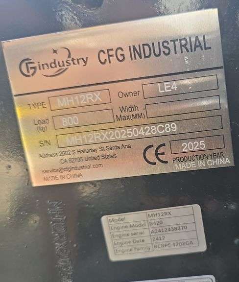 CFG MH12RX Mini Excavator