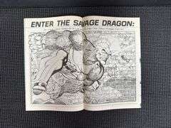 Malibu Comics, The Malibu Sun, #14, June 1992, features the first published appearance of The Savage Dragon, and an interview with creator Erik Larsen