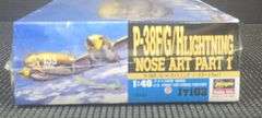 Hasegawa 1:48 P-38F/G/H Lightning 'Nose Art Part 1' Model Kit JT103
