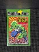 Malibu Comics, The Malibu Sun, #14, June 1992, features the first published appearance of The Savage Dragon, and an interview with creator Erik Larsen