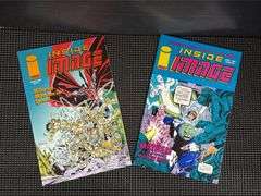 Collection of miscellaneous comic books and trade magazines (no plastic): Insider Dark Horse Comics, The Malibu Sun, Inside Image, Valiant Vision Starter Kit, Wizard-The Guide to Comics, DC Direct Currents