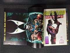 Collection of miscellaneous comic books and trade magazines (no plastic): Insider Dark Horse Comics, The Malibu Sun, Inside Image, Valiant Vision Starter Kit, Wizard-The Guide to Comics, DC Direct Currents