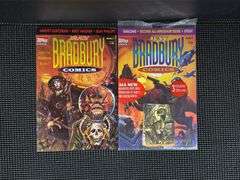 Topps Comics, Ray Bradbury Comics, No. 2 & 3, 1993. No. 2 has no plastic on it. No. 3 is in its original poly bag, but is no longer sealed. No. 3 also includes 3 Exclusive Topps Cards