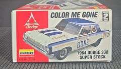 Lindberg 1964 Dodge 330 Super Stock "Color Me Gone" 1/25 Scale Model Kit