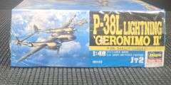 Hasegawa 1/48 P-38L Lightning 'Geronimo II' Model Kit JT2:3600 Sealed