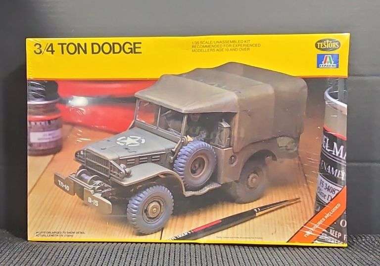 Testors Italeri 3/4 Ton Dodge 1/35 Scale Model Kit #775 Sealed