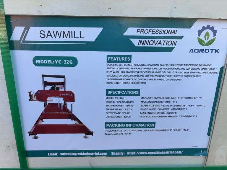 AGT YC-32G Portable Sawmill image