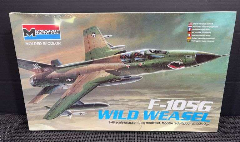 Monogram F-105G Wild Weasel 1/48 Scale Model Kit #5806 Factory Sealed