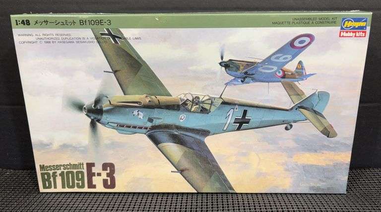 1/48 Hasegawa Messerschmitt Bf109E-3 Model Kit, Factory Sealed