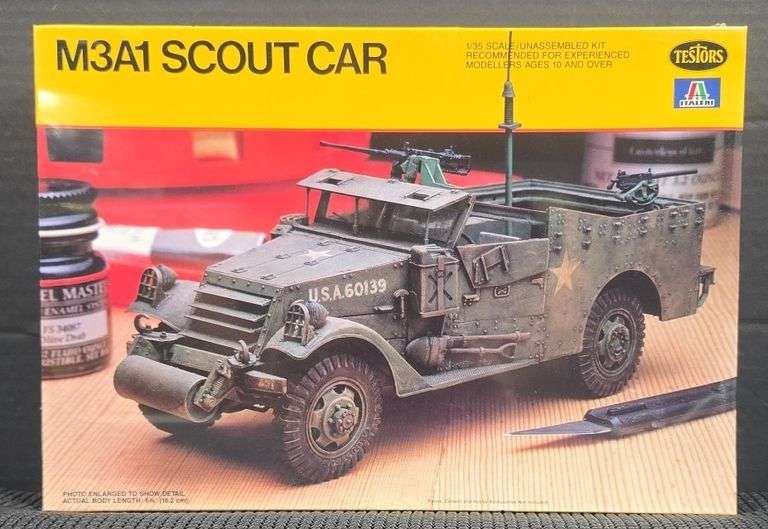 Testors Italeri M3A1 Scout Car 1/35 Scale Model Kit