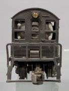 Postwar Lionel 616 Santa Fe NW-2 diesel switcher in overstickered original box