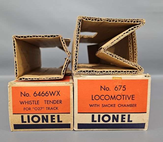 Lionel Postwar O Three Cities 675 Locomotive and 6466WX Tender Original Boxes image