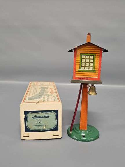 American Flyer Prewar O 92 Orange Watchmans Tower in Original Box image