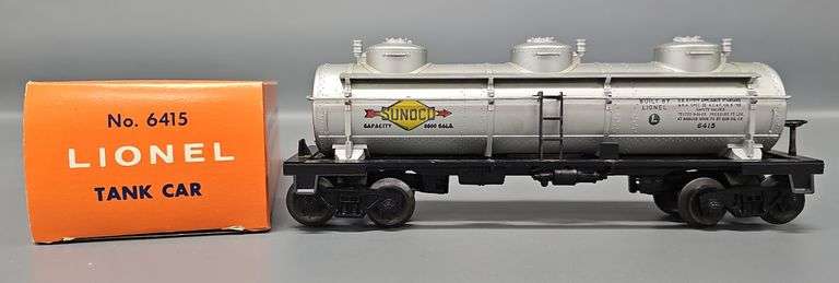 Lionel Postwar O 6415 Sunoco Tank Car in Original Box image