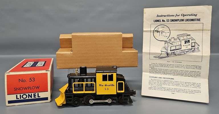 Lionel Postwar O 53 Rio Grande Snowplow Locomotive in Original Box image