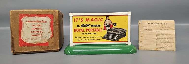 American Flyer prewar O 577 Remote Control Whistle Billboard in Original Box image