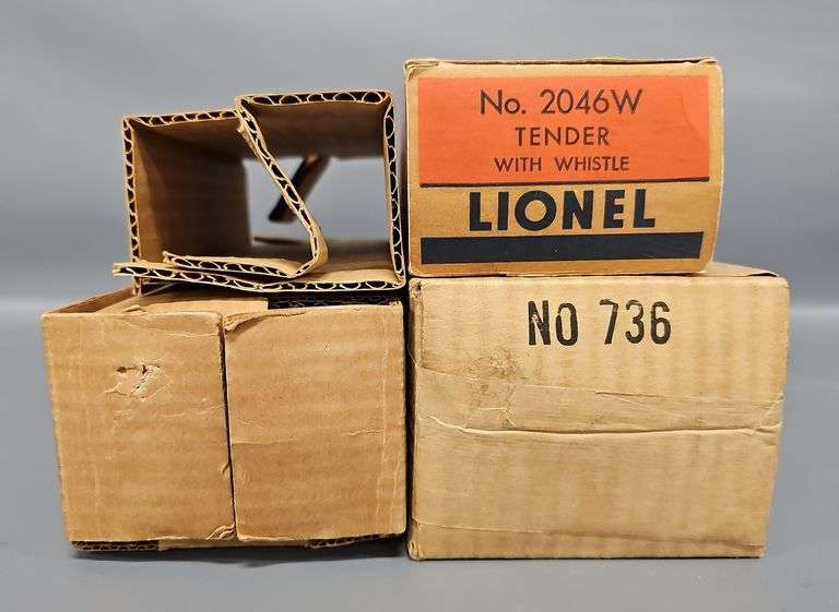 Lionel Postwar O 736 Steam Locomotive and 2046W Tender Original Boxes ONLY image