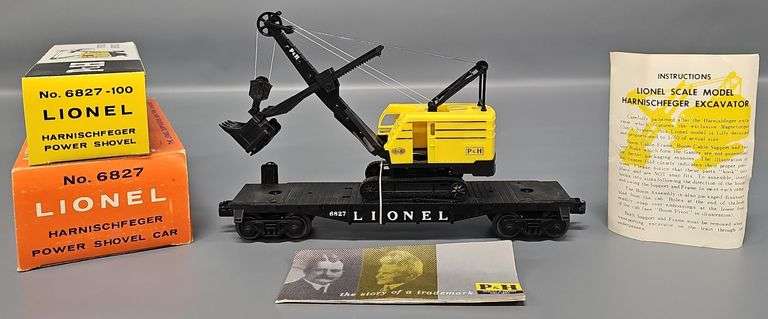 Lionel Postwar O 6827 Harnischfeger Power Shovel Car with Boxes image