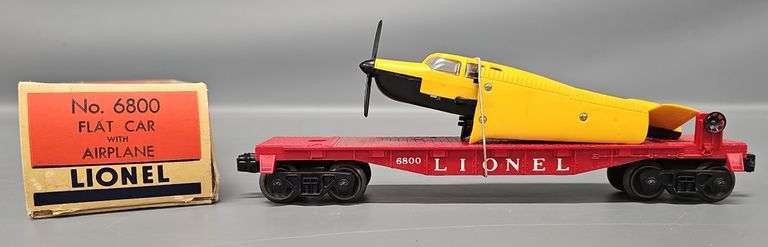 Lionel Postwar O 6800 Flat Car with Airplane in Original Box image