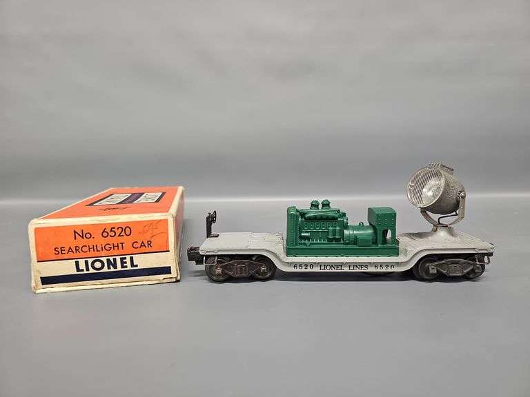 Lionel Postwar O Green Generator 6520 Searchlight Car in Original Box image