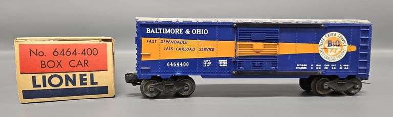Unrun Lionel Postwar O 6464-400 Baltimore & Ohio Box Car in Original Box image