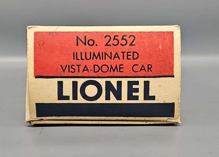 Lionel Postwar O 2552 Illuminated Vista-Dome Car BRICK Original Box Only image