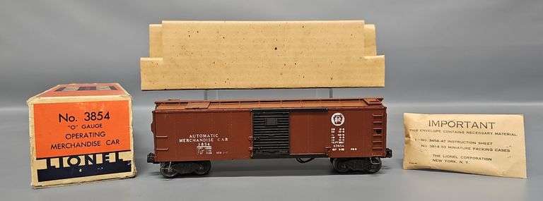 Lionel Postwar O 3854 Operating Merchandise Car in Original Box image
