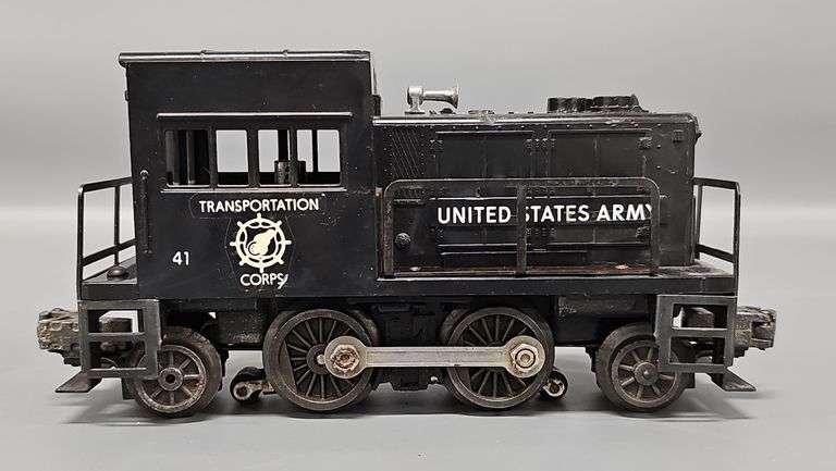 Odd Lionel Postwar O 41 United States Army Switcher Engine MISSING UPPER 41 STAMP image