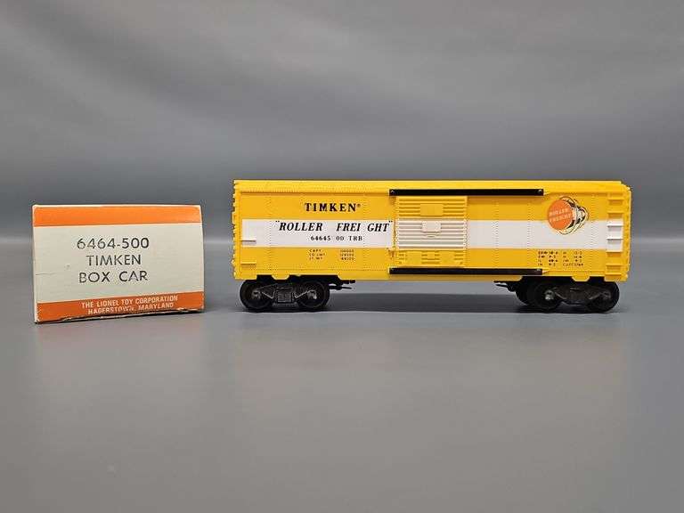 Unrun Lionel Postwar O type IV PAINTED 6464-500 Timken Box Car in Original Box image