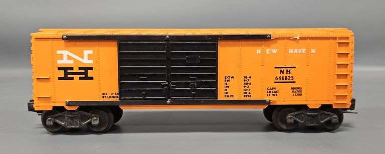 UPDATED DESCRIPTION Scarce Lionel Postwar O WHITE N OVER BLACK H6468 New Haven Box Car image