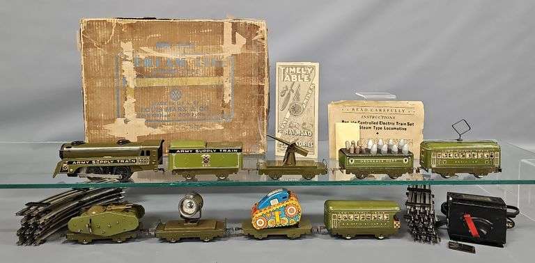 Marx O Gauge Army Supply Train Set in Original Box image
