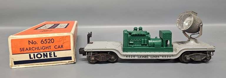 Lionel Postwar O Green Generator 6520 Searchlight Car in Original Box image